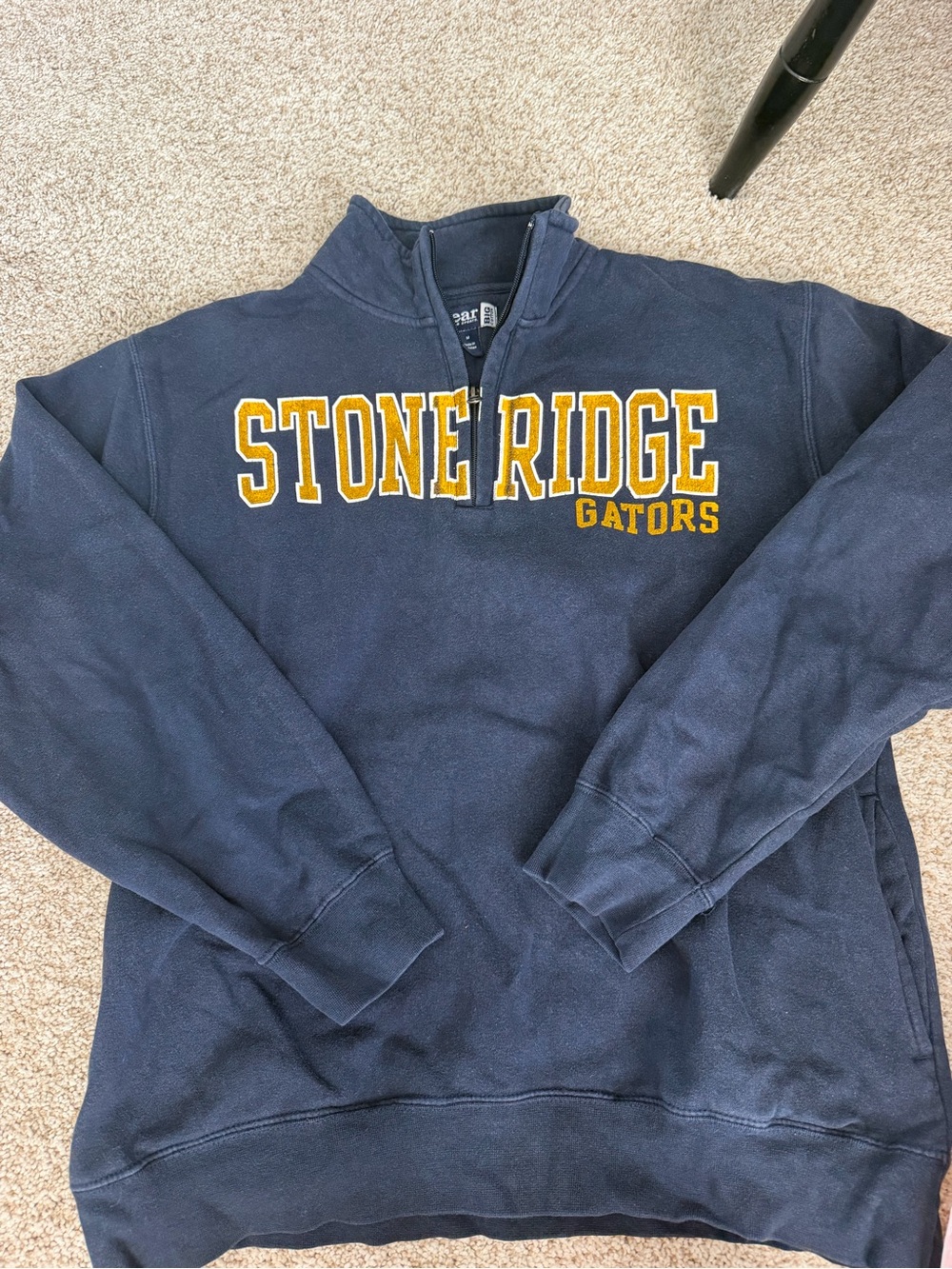 Gear For Sports Navy Quarter-Zip Sweatshirt with Gold Lettering